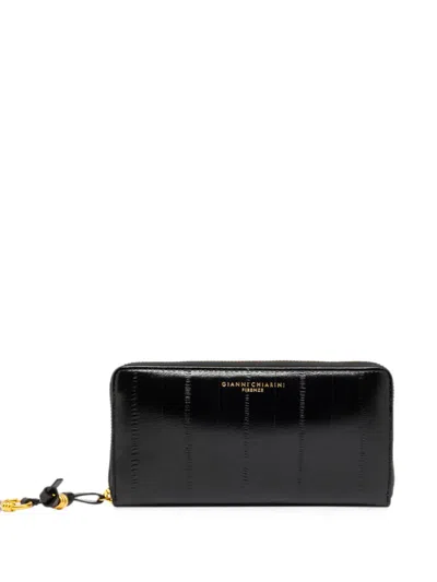 Gianni Chiarini Logo-detail Leather Wallet In Black