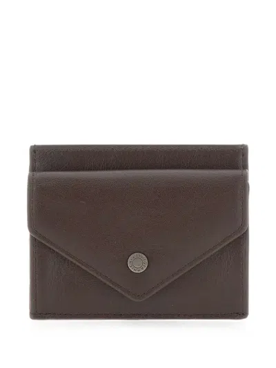 Gianni Chiarini Logo-embossed Leather Cardholder In Brown