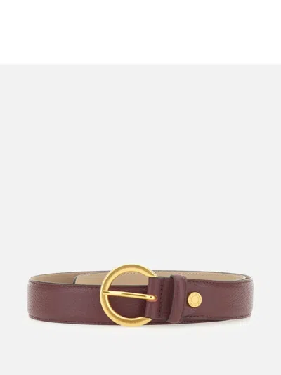 Gianni Chiarini Logo-engraved Leather Belt In Red