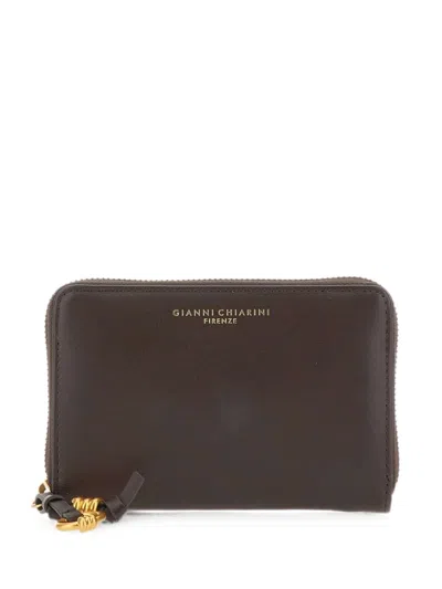 Gianni Chiarini Logo-print Leather Wallet In Brown