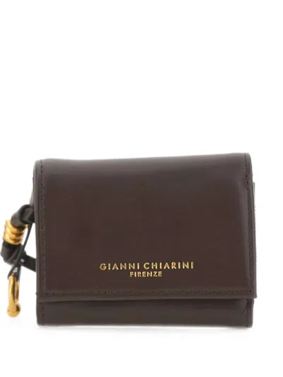 Gianni Chiarini Logo-print Leather Wallet In Orange