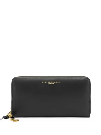 Gianni Chiarini Logo-print Leather Wallet In Black
