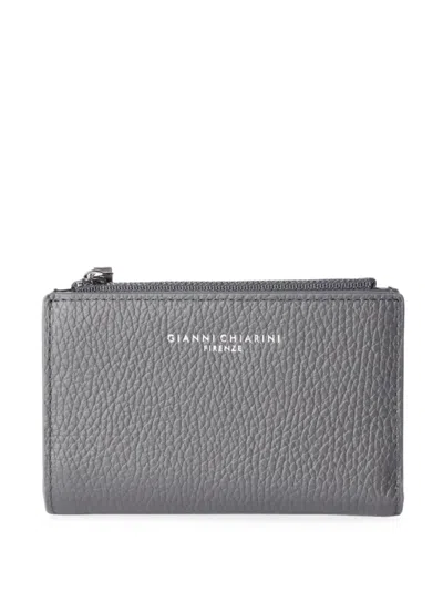 Gianni Chiarini Logo-print Pebbled Wallet In Gold