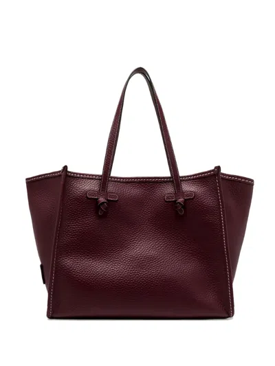 Gianni Chiarini Marcela Knotted Leather Tote Bag In Red