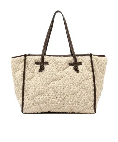 GIANNI CHIARINI CHEVRON-QUILTED TOTE BAG