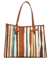 Gianni Chiarini Marcella Striped Pattern Shoulder Bag In Red