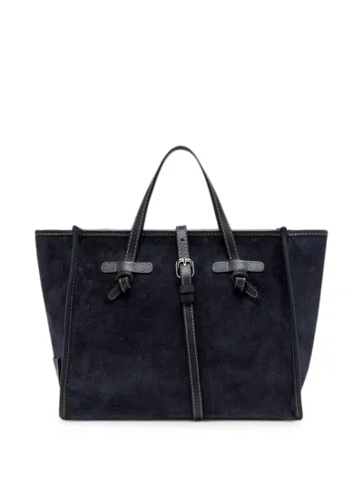 Gianni Chiarini Marcella 32 Suede Tote Bag In Black