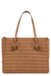 Gianni Chiarini Marcella Bag In Woven Straw In Brown