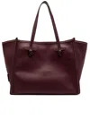 Gianni Chiarini Marcella Leather Shopping Tote Bag In Red