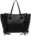 Gianni Chiarini Marcella Black Leather Bag With Fringes