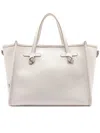 Gianni Chiarini Marcella Structured Calf Leather Shoulder Bag In Beige