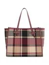 Gianni Chiarini Marcella Plaid Leather-trimmed Tote Bag In Multi