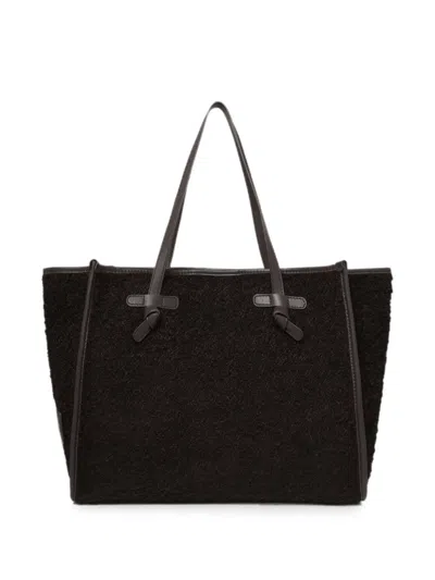 Gianni Chiarini Marcella Bouclé Tote Bag In Black