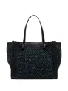Gianni Chiarini Marcella Braided Leather Tote Bag In Black