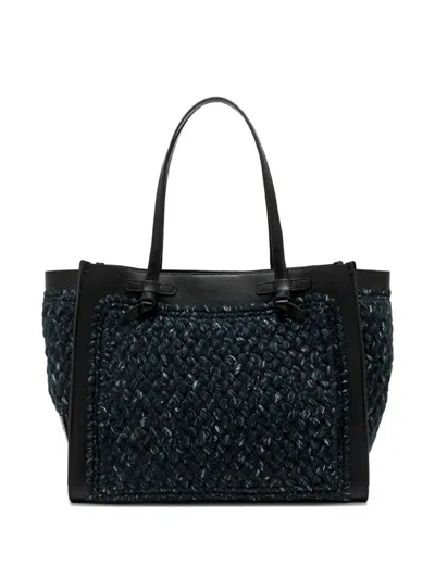 Gianni Chiarini Marcella Braided Leather Tote Bag In Black