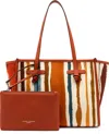 Gianni Chiarini Marcella Canvas And Leather Shopping Bag