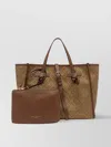 Gianni Chiarini Marcella Canvas And Leather Tote Bag