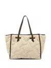 Gianni Chiarini Marcella Chevron-quilted Tote Bag In Neutral