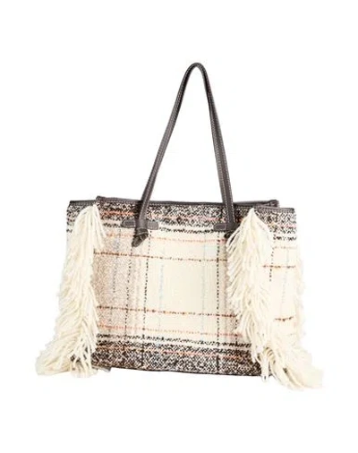 Gianni Chiarini Marcella Club Woman Handbag Beige Size - Textile Fibers, Leather In Sand