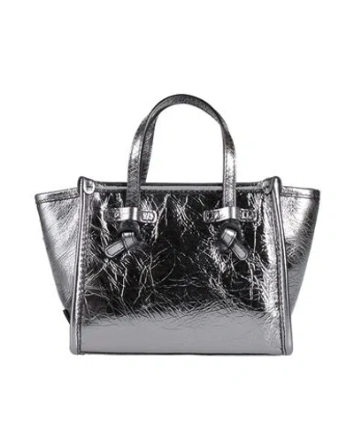 Gianni Chiarini Marcella Club Woman Handbag Gunmetal Size - Leather In Gray