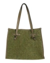 Gianni Chiarini Marcella Club Woman Handbag Military Green Size - Textile Fibers, Leather