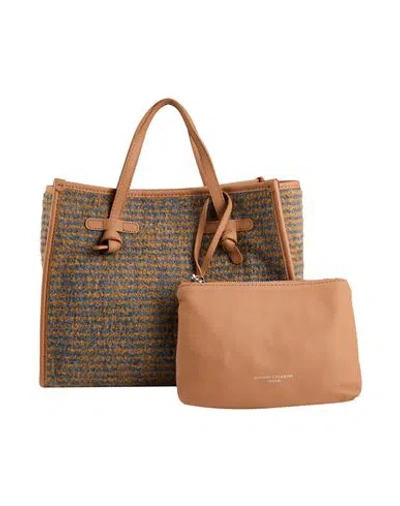 Gianni Chiarini Marcella Club Woman Handbag Tan Size - Leather, Textile Fibers In Brown