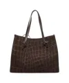 Gianni Chiarini 'marcella' Croco-effect Shopper In Black