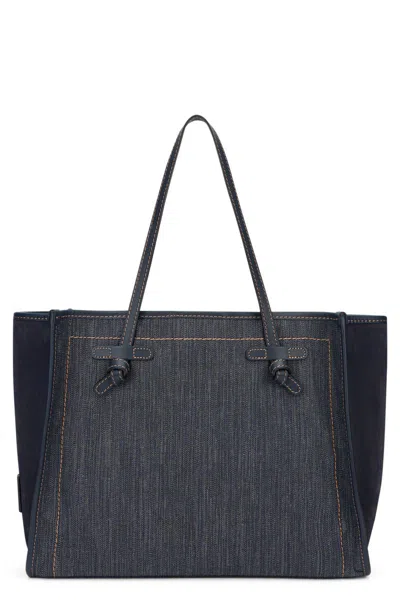 Gianni Chiarini Marcella Denim Shopping Bag In Blue