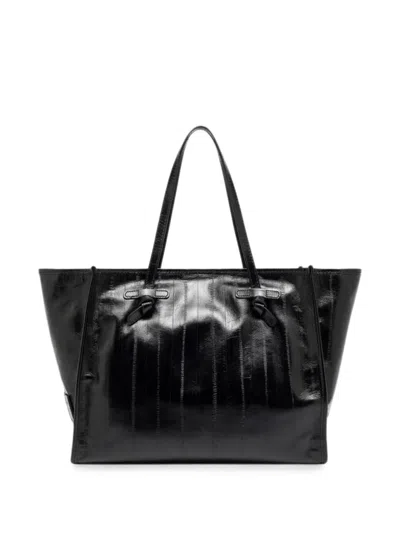 Gianni Chiarini Marcella Eel-effect Tote Bag In Black