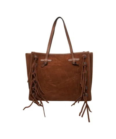 Gianni Chiarini 'marcella' Fringed Shopper In Red