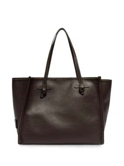 Gianni Chiarini Marcella Grained Leather Tote Bag In Brown