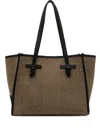 Gianni Chiarini Marcella Herringbone-pattern Tote Bag In Neutral