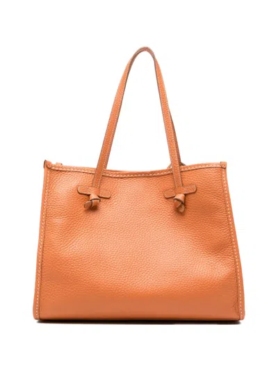 Gianni Chiarini Marcella Knot Detail Shoulder Bag In Orange