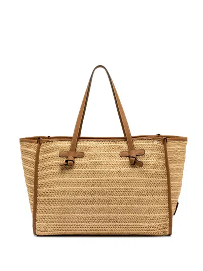 Gianni Chiarini Marcella Knotted-handle Tote Bag In Nude