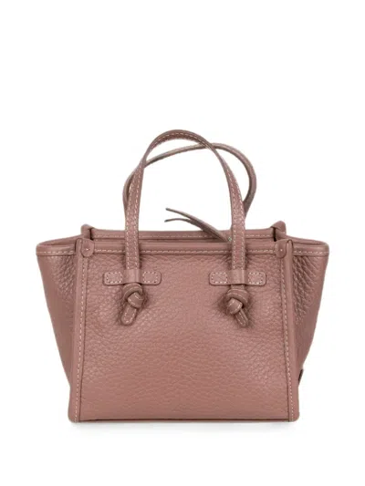 Gianni Chiarini Marcella Knotted Leather Mini Tote Bag In Pink