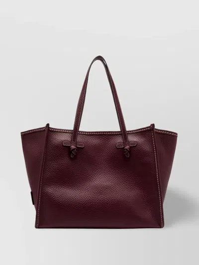 Gianni Chiarini Marcella Leather Shopping Tote Bag In Red