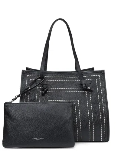 Gianni Chiarini Marcella Leather Tote Bag In Black