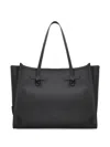 Gianni Chiarini Shopping Bag In Double Bubble Leather In Black