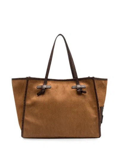 Gianni Chiarini Marcella Leather Tote Bag In Brown