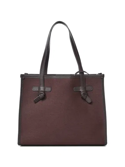 Gianni Chiarini Marcella Leather-trim Tote Bag In Red