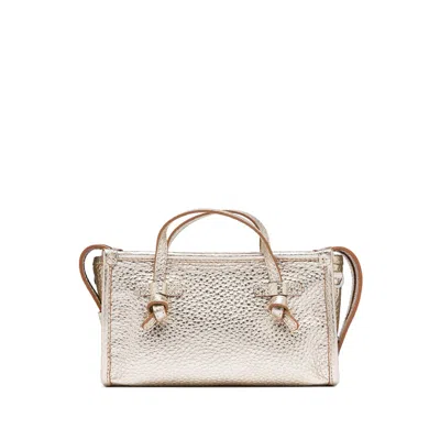 Gianni Chiarini Marcella Structured Shoulder Bag In Light Gold