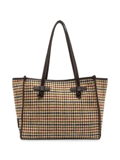 Gianni Chiarini Marcella Medium Houndstooth Tote Bag In Multi