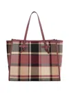 Gianni Chiarini Marcella Plaid Leather-trimmed Tote Bag In Multi