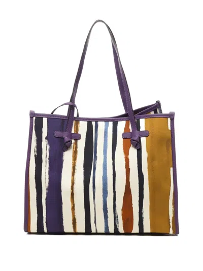 Gianni Chiarini Marcella Printed Leather-trimmed Tote Bag