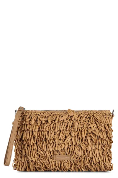 Gianni Chiarini Marcella Raffia Clutch In Beige