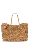 Gianni Chiarini Marcella Raffia Tote Bag In Beige