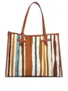 Gianni Chiarini Marcella Striped Pattern Shoulder Bag In Red