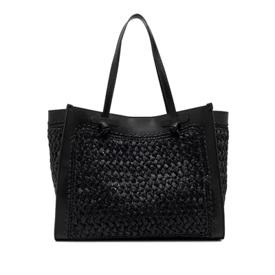 Gianni Chiarini Marcella Refined Black Leather Shoulder Bag