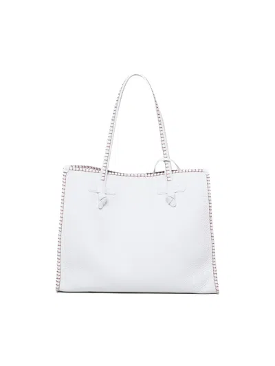 Gianni Chiarini Marcella Shopping Bag In Leather In White