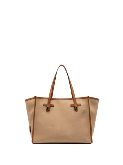 Gianni Chiarini Marcella Shopping Bag In Two-tone Canvas